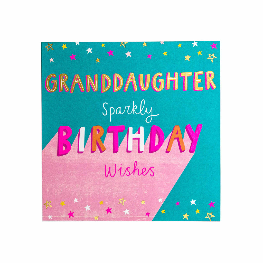 Colourful Birthday Card for Granddaughter