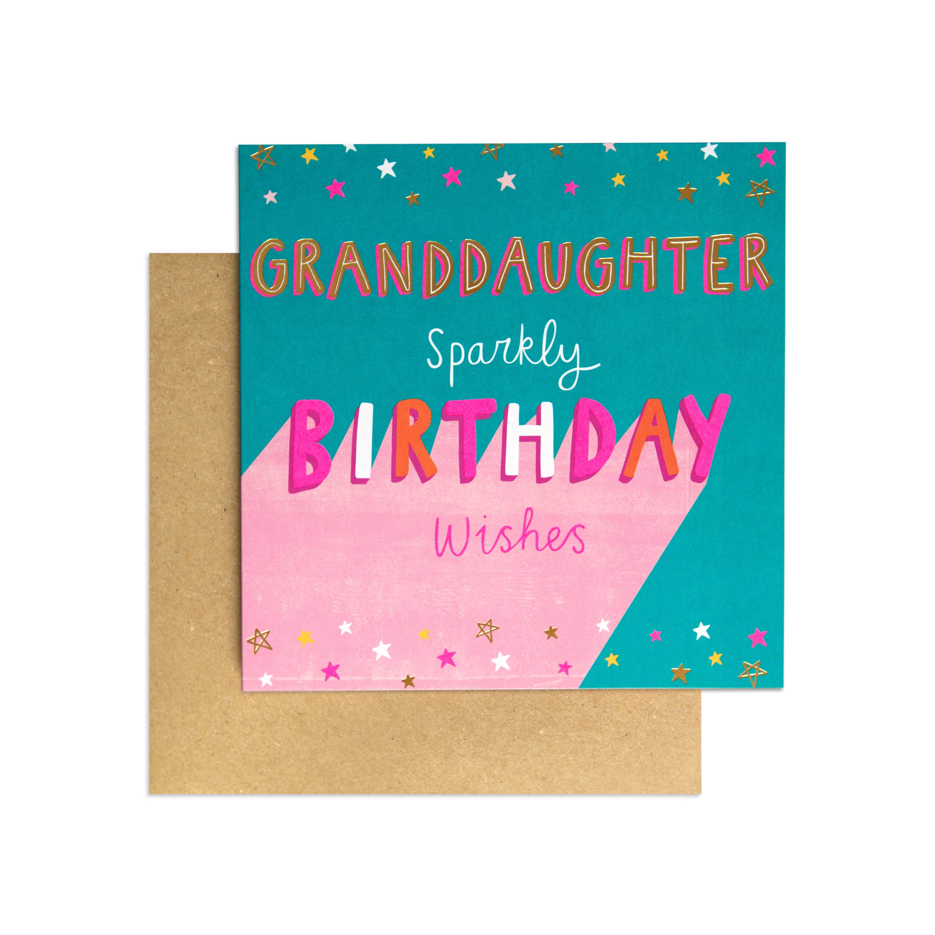 Colourful Birthday Card for Granddaughter