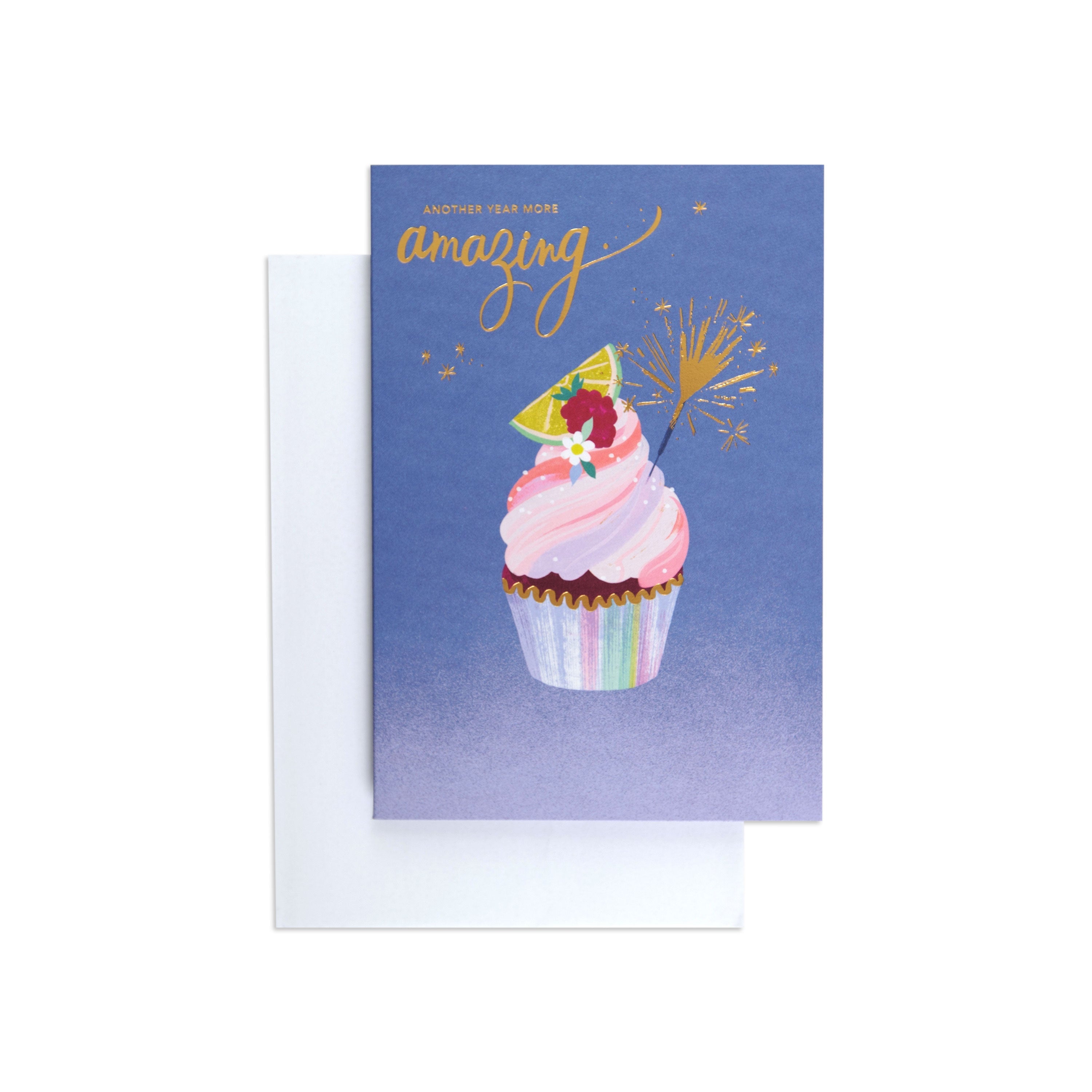 Another Year More Amazing Cupcake Birthday Card
