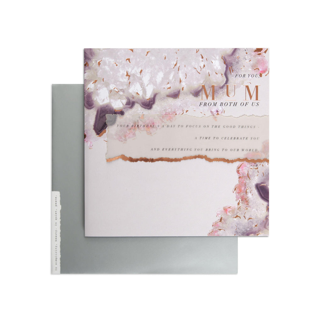 Beautiful Agate Crystal Mum Birthday Card