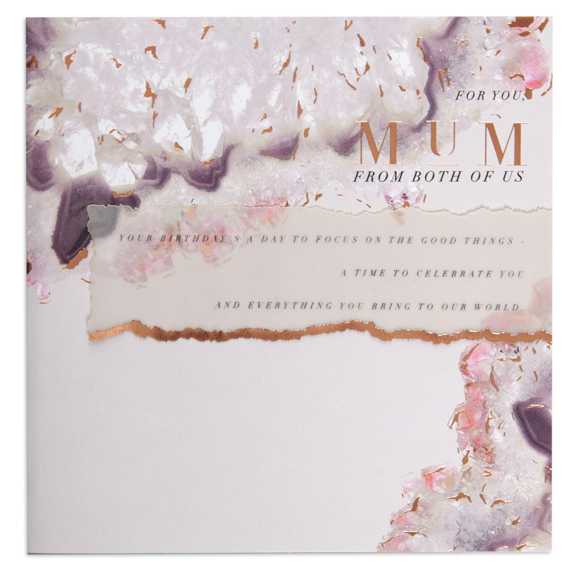 Beautiful Agate Crystal Mum Birthday Card