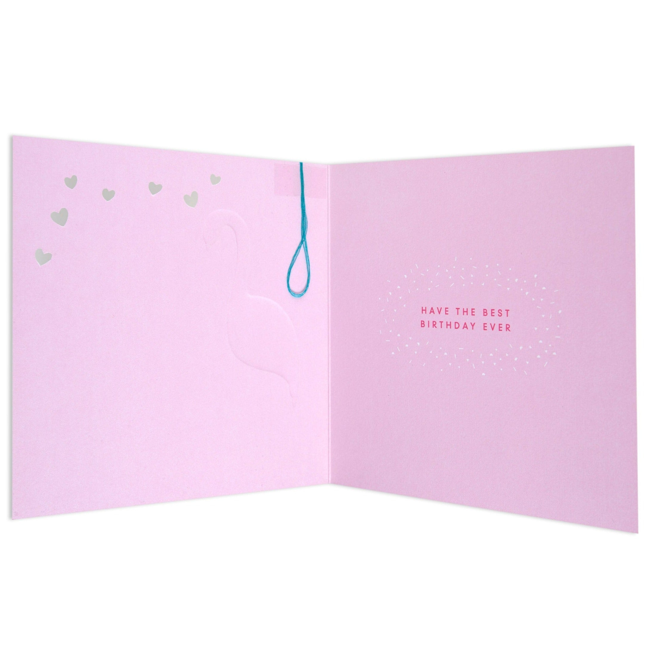 Fabulous Flamingo Bold Birthday Card for Auntie