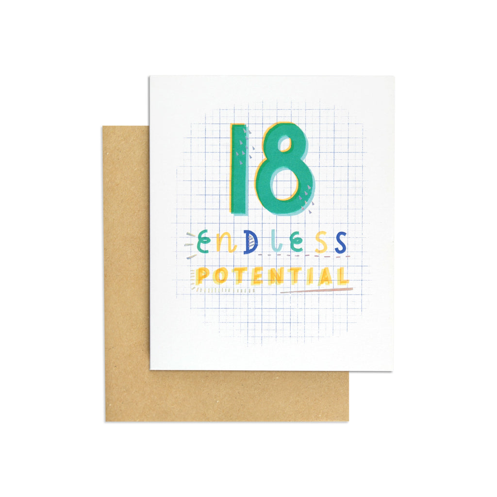 Endless Potential Encouraging 18th Birthday Card
