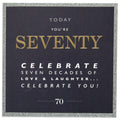 Elegant Silver Glitter 70th Birthday Card