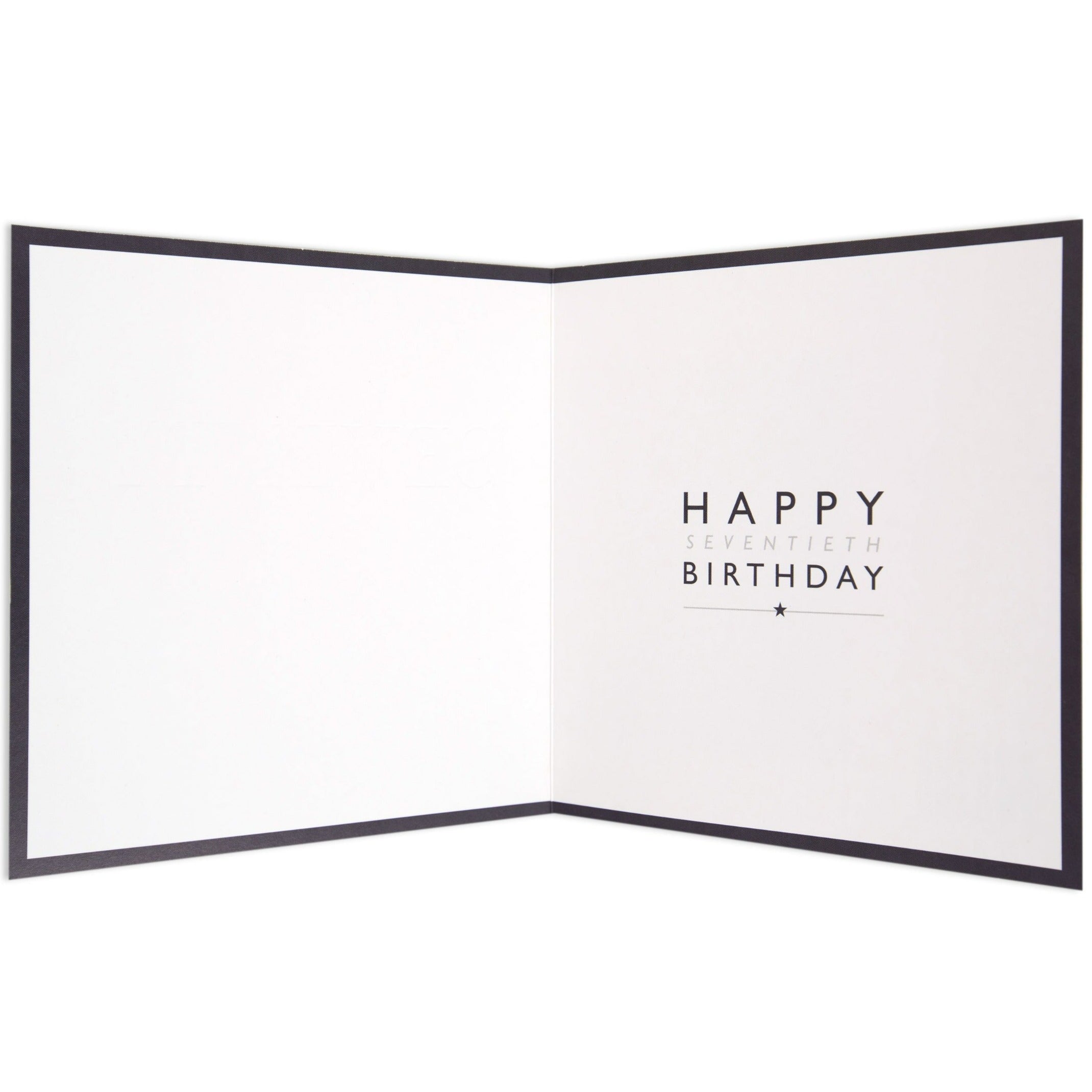 Elegant Silver Glitter 70th Birthday Card