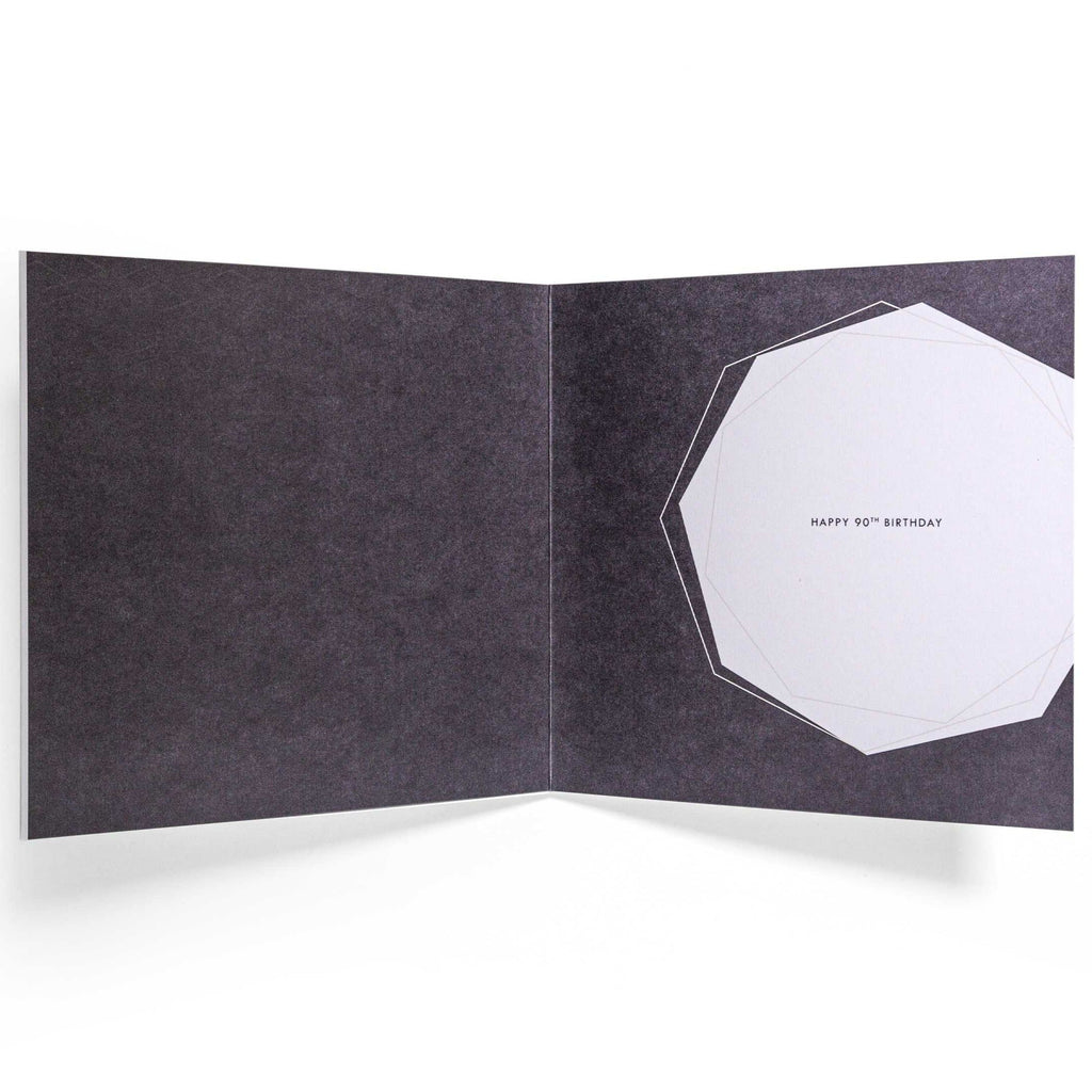 Contemporary Gold 90th Birthday Card