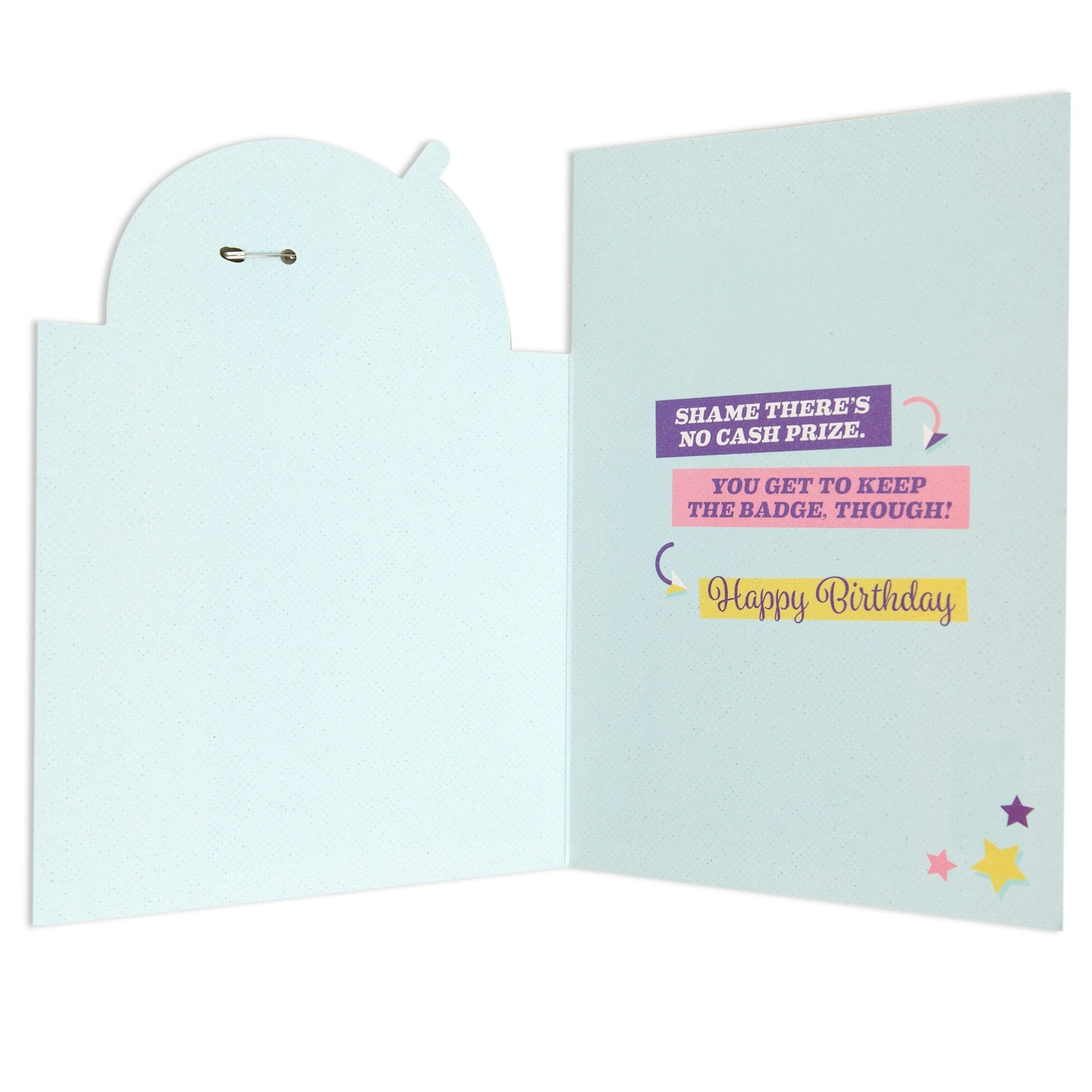 Funny & Colourful World's Best Mum Birthday Card with Detachable Badge