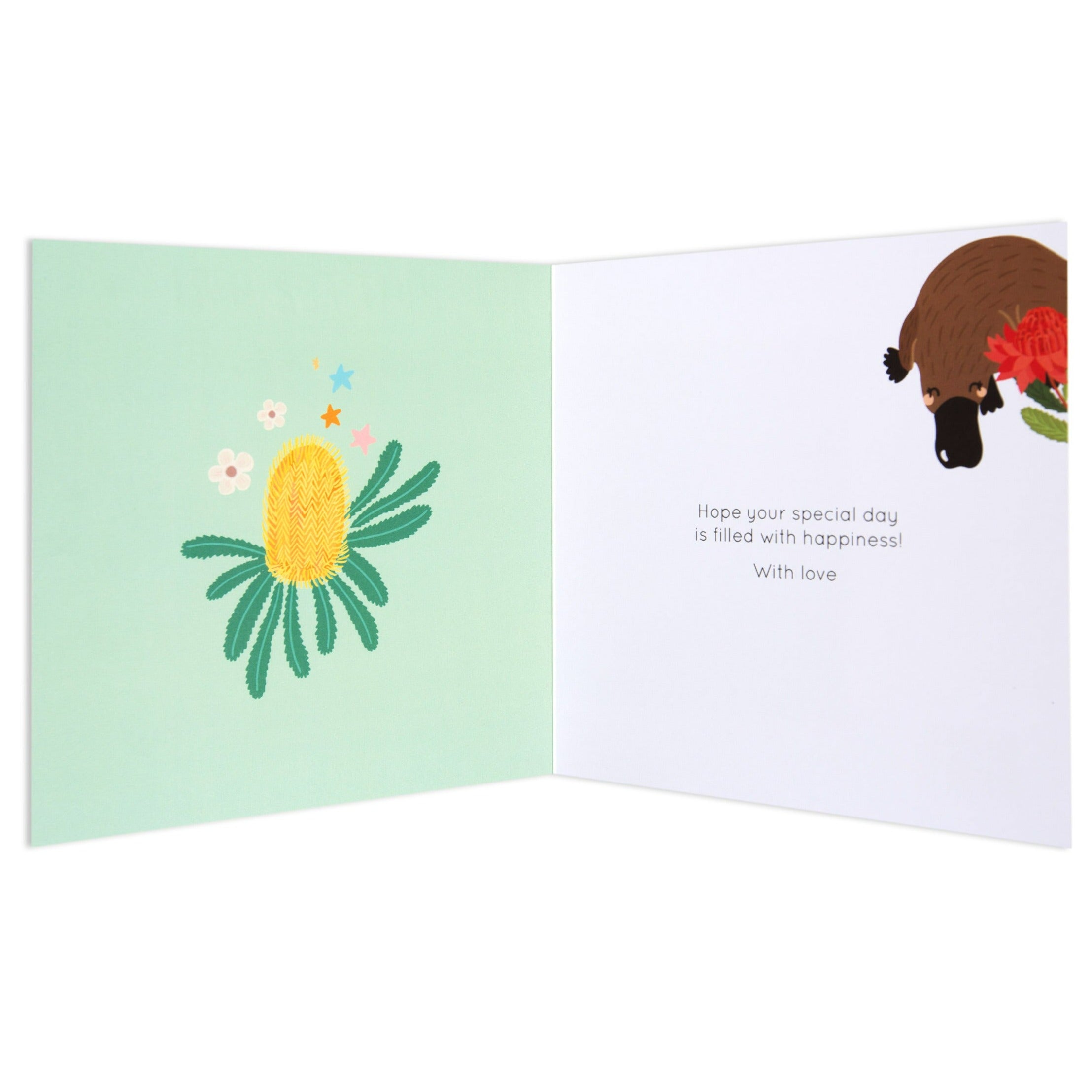 Australian Spirit Bush Buddies Birthday Card  - Platypus