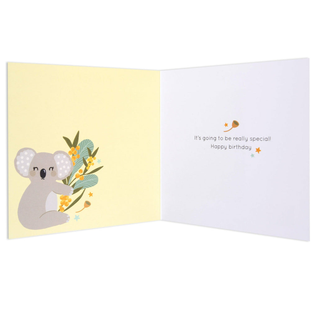 Australian Spirit Bush Buddies Birthday Card  - Koala he