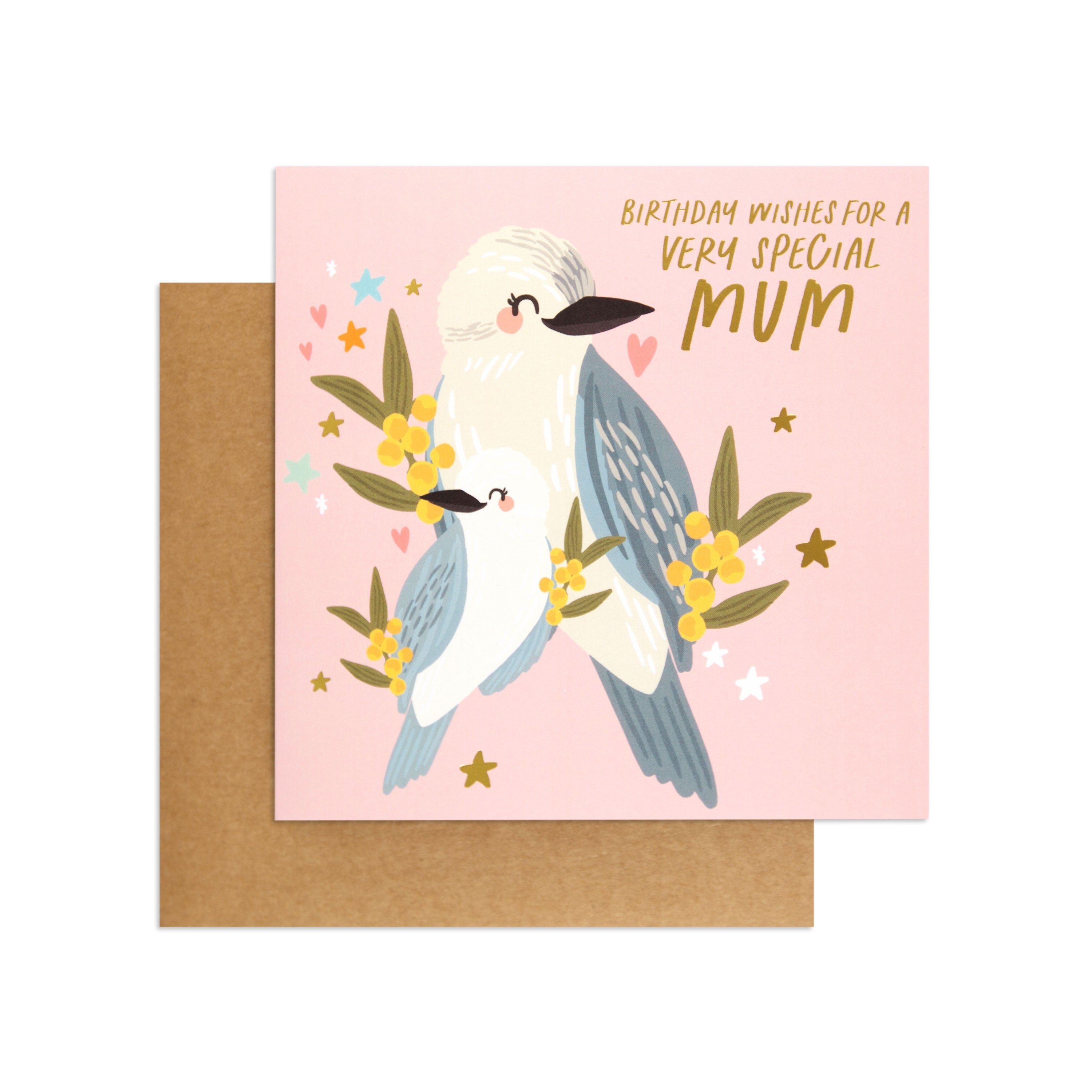 Australian Spirit Bush Buddies Birthday Card For Mum - Kookaburra