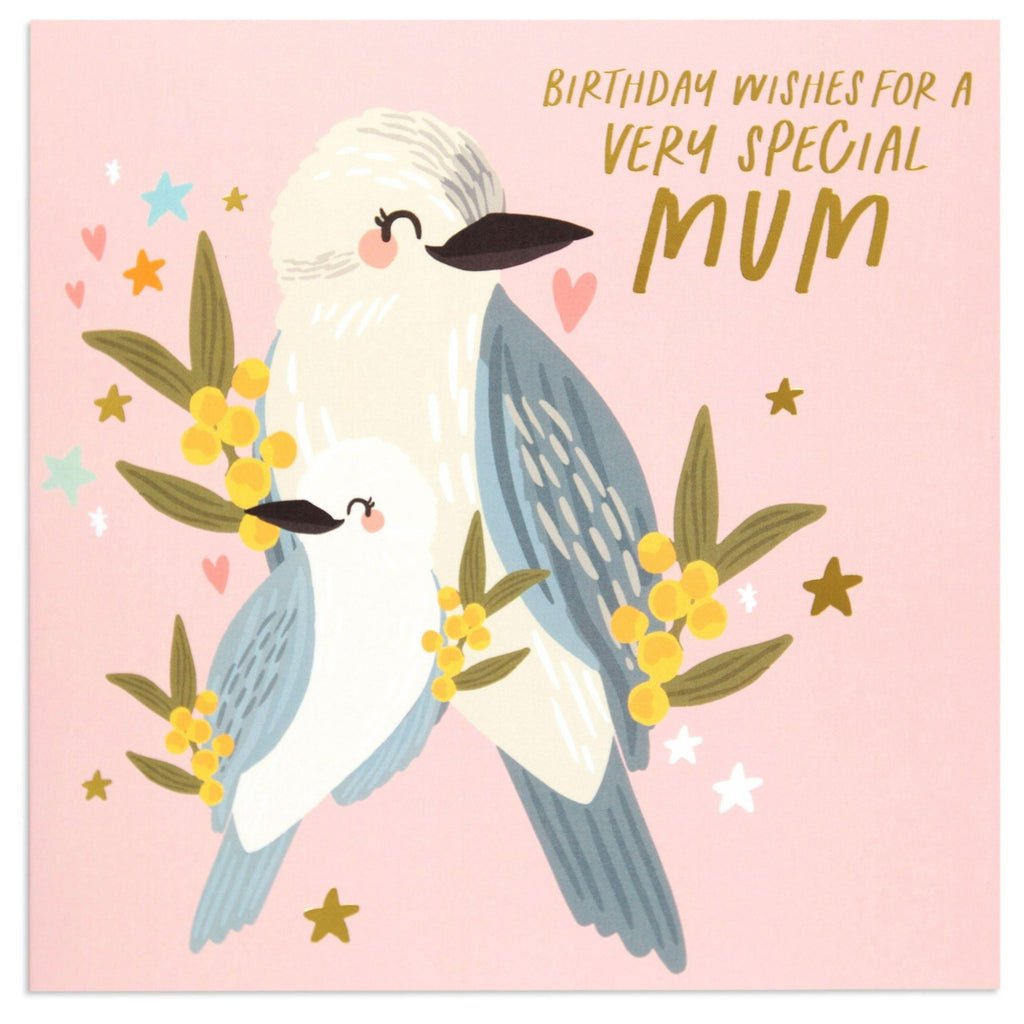 Australian Spirit Bush Buddies Birthday Card For Mum - Kookaburra