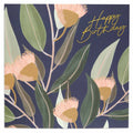 Australian Spirit Among The Gum Trees Birthday Card - Navy Eucalyptus