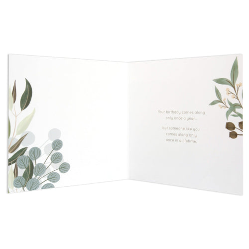 Australian Spirit Among The Gum Trees Birthday Card - Unforgettable White Flora