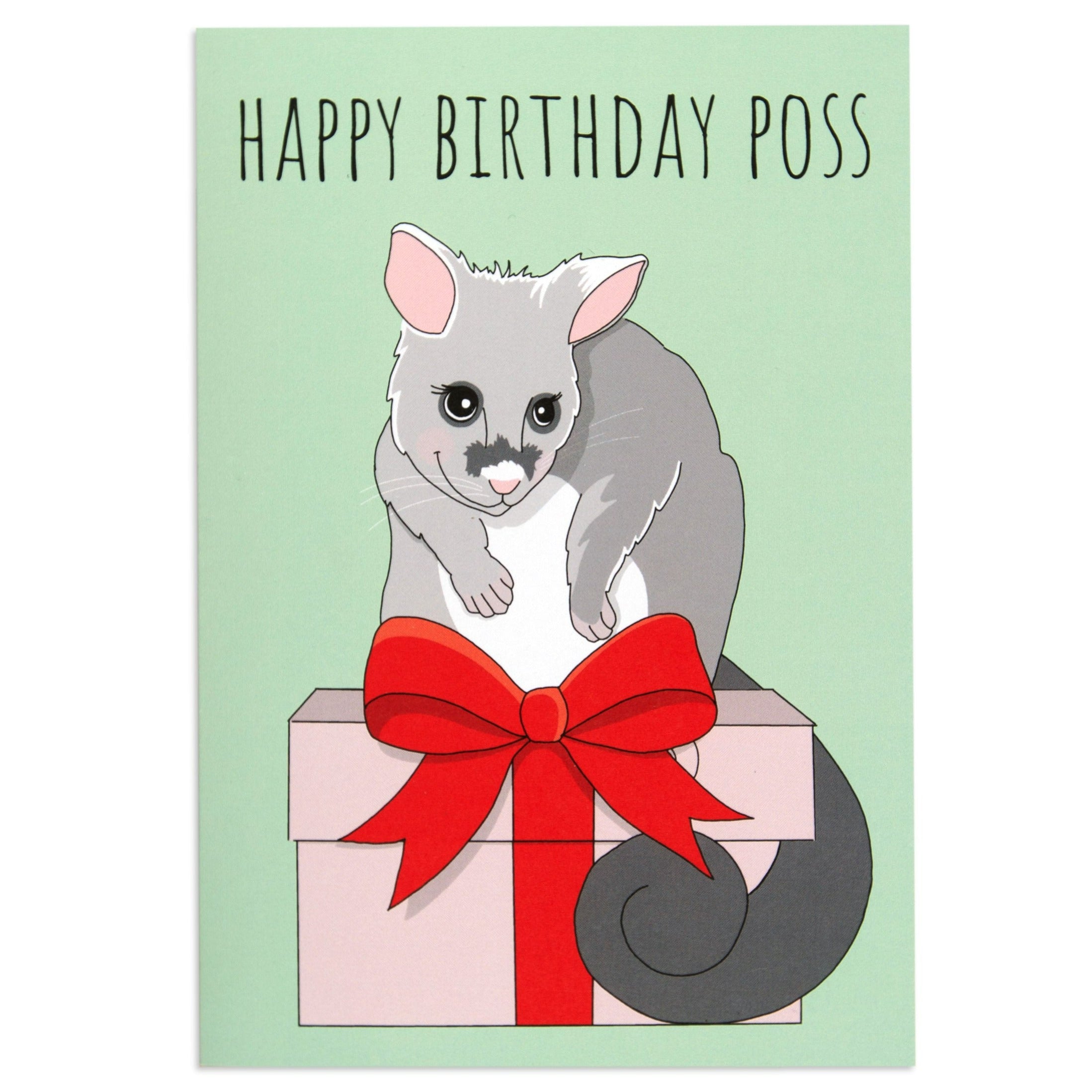 Australian Spirit Good On Ya Birthday Card - Possum