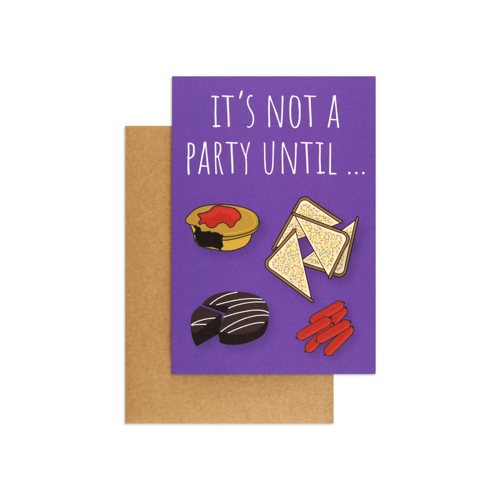 Australian Spirit Good On Ya Birthday Card - Party Food