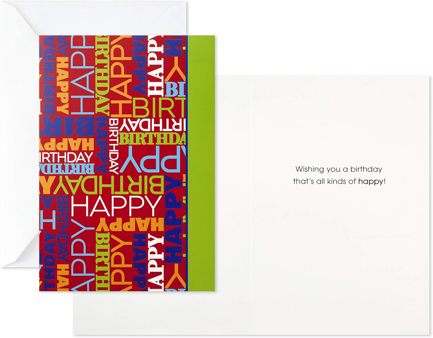 Hallmark Assorted Birthday Greeting Cards (Bright Icons, 12 Cards and Envelopes)