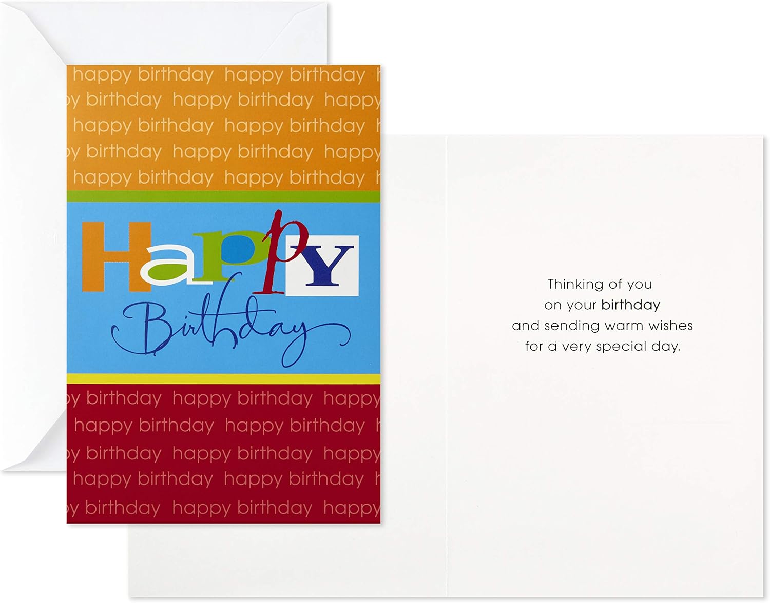 Hallmark Assorted Birthday Greeting Cards (Bright Icons, 12 Cards and Envelopes)