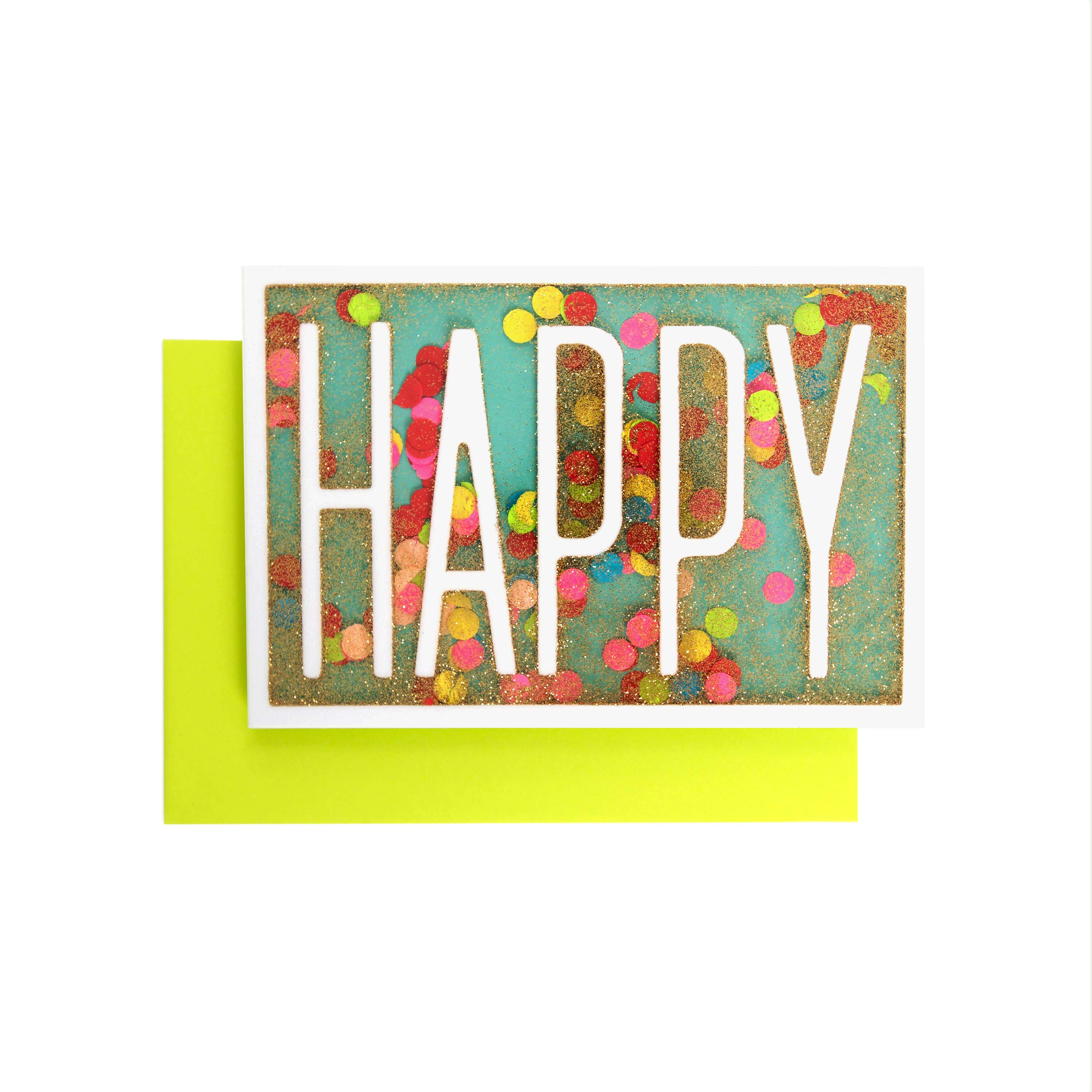 Cheerful Confetti Happy Birthday Card