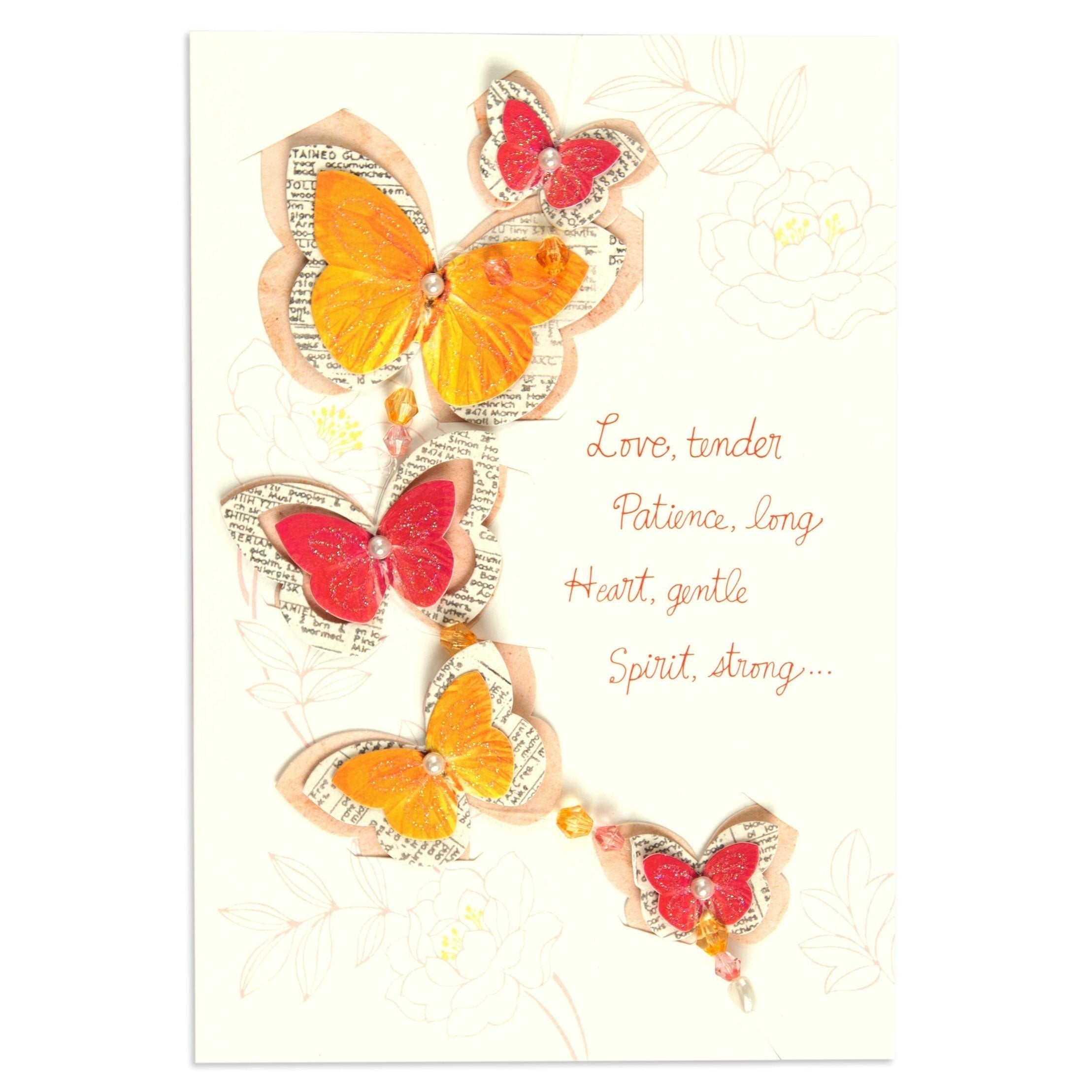 Beautiful Butterfly Birthday Card for Mum