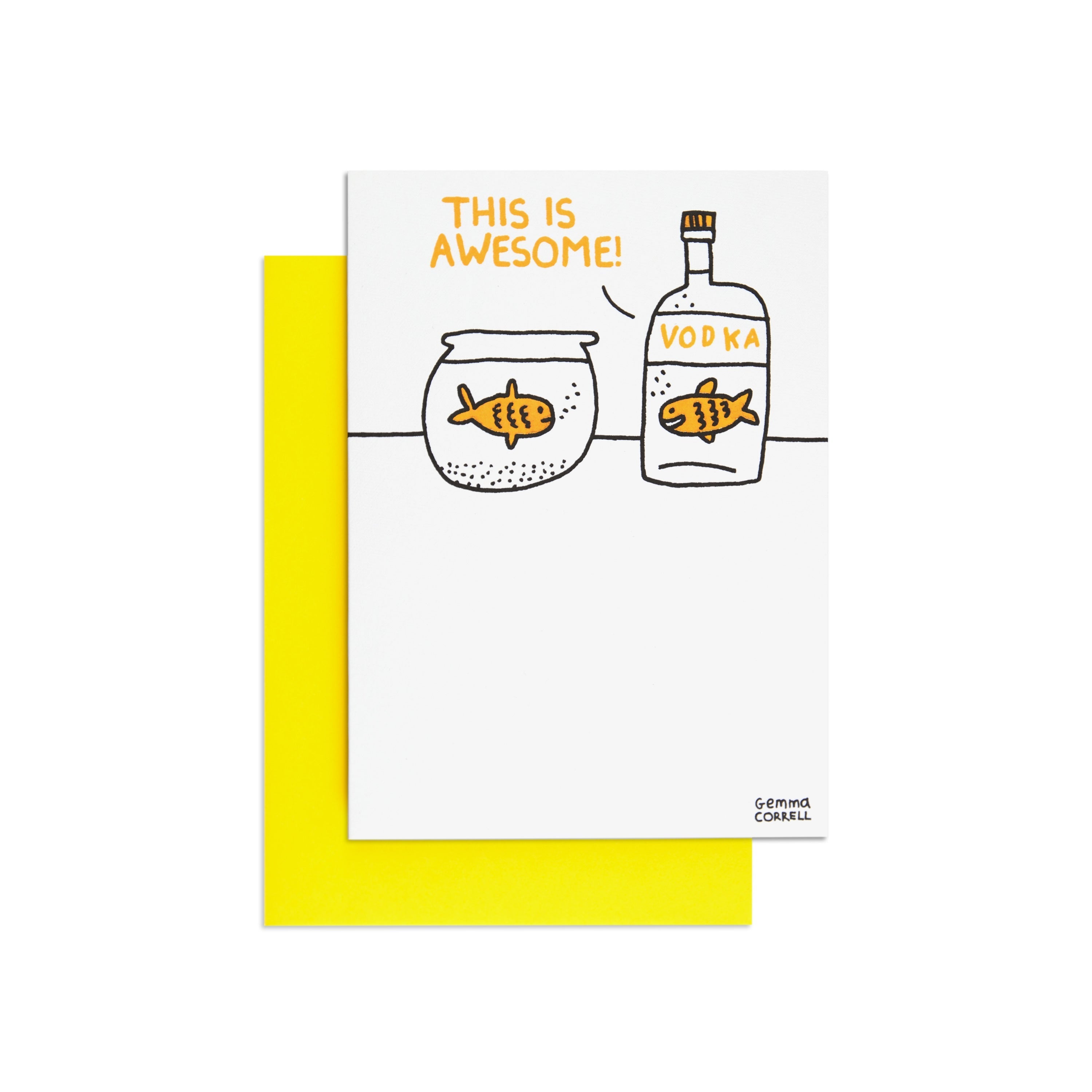 Funny Fish by Gemma Correll Birthday Card