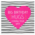 Birthday Hugs Colourful Birthday Card