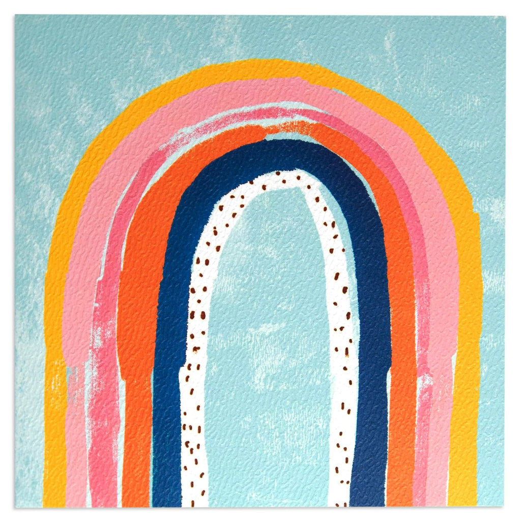 Colourful Patterned Rainbow Blank Card