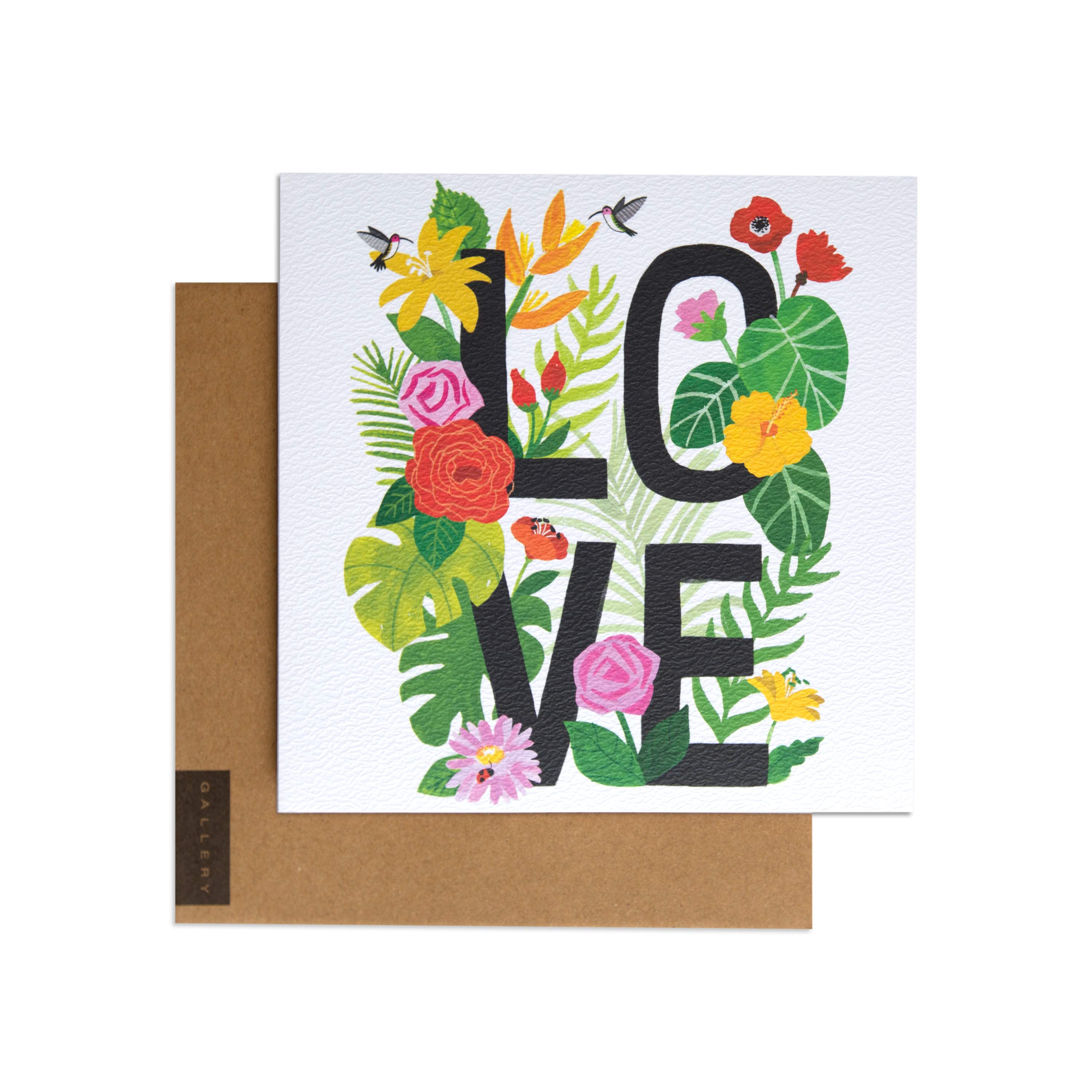 Beautiful Floral Love Blank Card