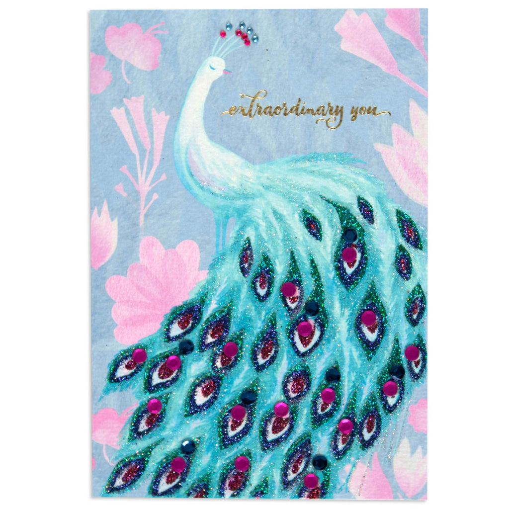 Extraordinary You Beautiful Peacock Birthday Card