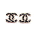 18K  Chanel Pink Resin Leather Earrings