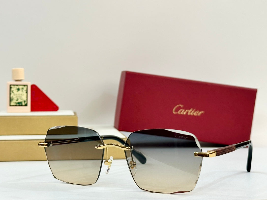 SANTOS SQUARE FRAME SUNGLASSES 530303 IN METAL